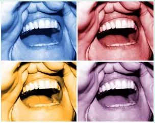 Composición de bocas con patología de mucosas